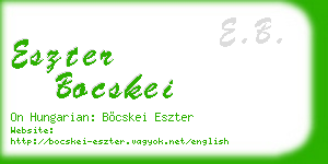 eszter bocskei business card